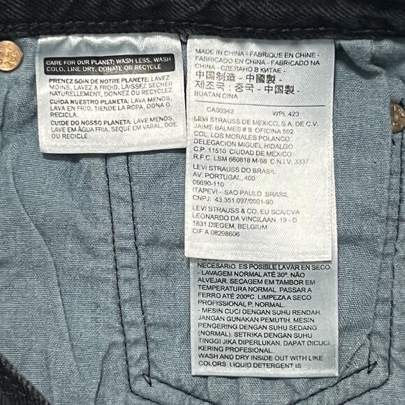 Levis 501 Shorts Womens W31 Black Denim Button Fly Cutoff Bottoms - Picture 13 of 14